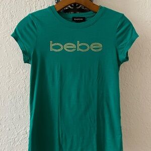 Bebe Emerald Green Short Sleeve Tee